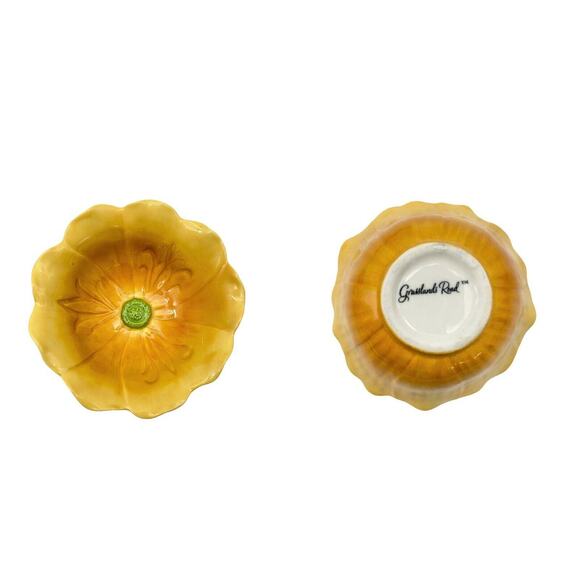 Grasslands Roads Floral Bowls and Platter Set Condiment Relish Candy Serving Set - Picture 3 of 8